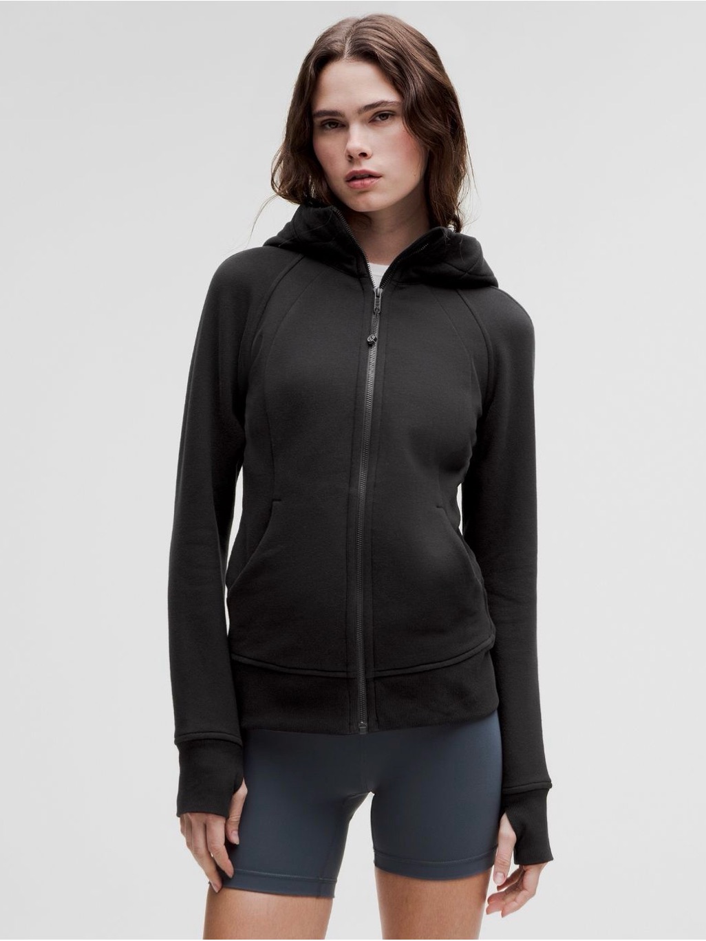 Lululemon Athletica Black Zip-Up Hooded Jacket